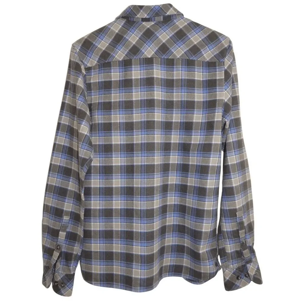 The North Face Flannel Shirt‎ S Olive & Blue Plaid Button Down